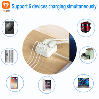 Multiprise PD 20W + QC 3.0 de haute qualité avec ports USB 2 prises 2 USB-A et 2 ports USB-C Prises d'extension de prise de courant PD 20w
