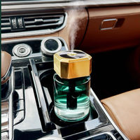 Diffuseur d'arômes portable rechargeable pour voiture et hôtel, en verre, à ultrasons, machine d'aromathérapie, alimenté par USB/batterie, essentiel