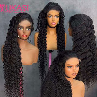 Peluca de Cabello Humano Rizado Brasileño Sin Procesar, Pelucas de Encaje Completo Transparente HD de 30 Pulgadas, Proveedores de Pelucas de Cabello Brasileño Virgen de Grado 12A