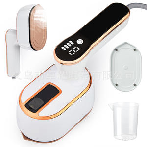 Défroisseur de vêtements portable pour la maison et les voyages, mini fer à repasser avec écran tactile, quatre réglages de température, type suspendu, blanc et vert - Product Image 3