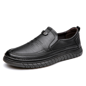 Mocasines de Cuero para Hombre, Antideslizantes, con Suela Gruesa, Zapatos Casuales de Vestir para Uso Diario - Product Image 2