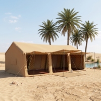 Tente familiale traditionnelle du Moyen-Orient personnalisée, imperméable, pour l'extérieur, type Majlis, robuste, pour le glamping dans le désert, fabrication OEM/ODM