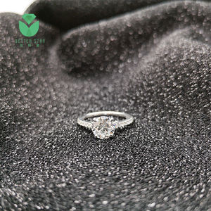 Betterstar 18K oro minimalista diamante compromiso anillo redondo diamante boda banda laboratorio cultivado diamante joyería - Product Image 6