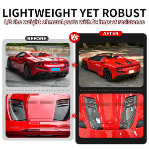 Cubiertas de Ventilación para el Capó Trasero de Fibra de Carbono Seca para Ferrari F8, Estilo OEM, Accesorios para Vehículos - Product Image 2