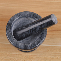 Ensemble mortier et pilon de broyeur de marbre naturel de grande taille de haute qualité