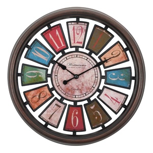นาฬิกาแขวนผนังเรนโบว์วินเทจขนาดใหญ่ ไร้เสียงรบกวน - Product Image 1