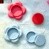 Contenant personnalisé pour baume à lèvres en forme de fleur, fabriqué avec des matériaux recyclés, couleurs personnalisées, étui à rouge à lèvres, pot pour masque à lèvres, étui pour fard à joues, étui pour fard à paupières en poudre