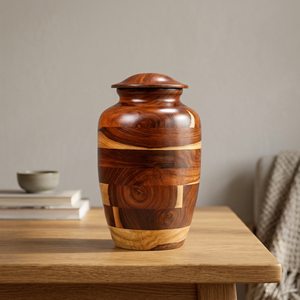 Urna Funeraria de Palisandro para Adultos, Diseño Artesanal Duradero, Grabado a Mano, Estilo Americano, Ecológica, Biodegradable, Capacidad de 200 Cúbicos - Product Image 4