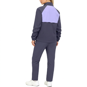 Ensemble de survêtement color block pour femme, veste à col montant et pantalon long - Product Image 4
