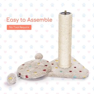 Nobleza piccolo gatto centro attività legno marrone gattino albero rampicante con Sisal gatto tiragraffi appesi giocattoli confezionati in cartone - Product Image 6