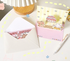 Tarjeta de Cumpleaños con Diseño de Niña de Dibujos Animados, Idea de Regalo, Linda Tarjeta de Felicitación Tridimensional con Sobre - Product Image 5