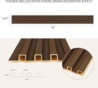 Panneaux muraux en WPC Upick, lot de 6, 6,6x6,6, motif grain de bois 3D, texturé, décor mural intérieur, design graphique, 5 ans