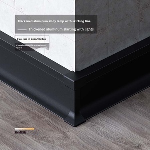 لوح قاعدة من سبائك الألومنيوم المضيء بتصميم حديث 6 مرتفع بسطح أسود من منتج مميز - Product Image 2