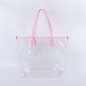 กระเป๋าถือแฟชั่นผู้หญิงปักลายอักษรเงาแบบ DIY ปักชื่อย่อส่วนตัว ซิปกันน้ำ ทนทาน เหมาะสำหรับเดินทาง ทำจาก PVC หนา ใช้ได้ที่ชายหาด - Product Image 2