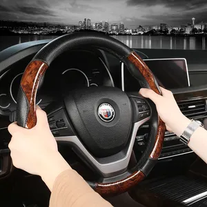 Steering Wheel Cover Deluxe Mahogany Pattern Summer Anti-slip Mahogany Pattern Steering Wheel Cover