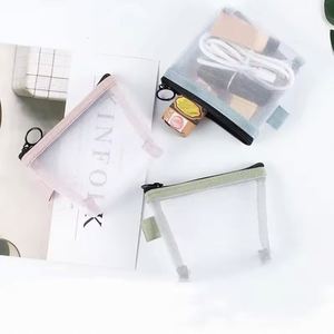 Clear Mesh Coin Purse Wallet Portable ID Card Credit Card Bag <b>Lipstick</b> Key Earphone <b>Mini</b> Storage Bag - Product Image 4