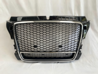 Nouvelle calandre de voiture ABS personnalisée, design RS3, pour Audi A3 S3 8P.5 8PA 2008-2012, cadre inférieur chromé, livraison rapide depuis les États-Unis