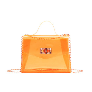 Bolso de hombro de PVC transparente personalizado para mujer, cartera transparente con cremallera, bandolera para teléfono, bolso de goma con etiquetas personalizables de PVC - Product Image 6