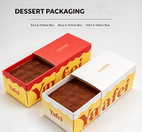 Boîte à gâteau en papier biodégradable de qualité supérieure, personnalisée, pour tiramisu, mousse, gâteau au fromage, pâtisserie, dessert