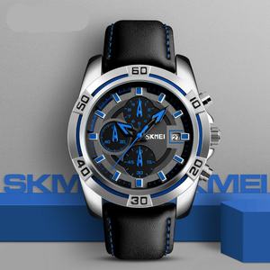 Reloj de Lujo para Hombre Skmei 9156, Creativo, con Esfera Grande, Correa de Cuero, Resistente al Agua, Deportivo, Luminoso, de Cuarzo - Product Image 5