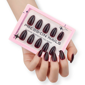 30 piezas nueva moda al por mayor <span class=keywords><strong>uñas</strong></span> postizas simples de Color sólido acrílico <span class=keywords><strong>uñas</strong></span> postizas personalizadas de alta calidad prensa en las <span class=keywords><strong>uñas</strong></span> - Product Image 1
