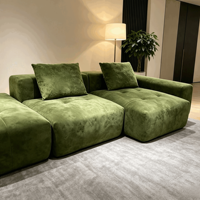 Canapé modulaire compressé en tissu personnalisable avec cadre en bois massif sous vide pour salon