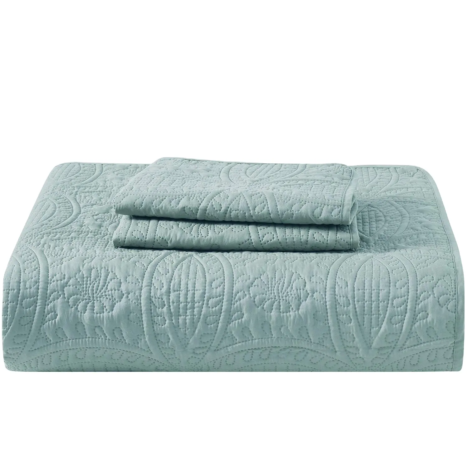 Designer King Queen Bedspreads Polyester Blend Quilt Coverlet Set Plain Microfiber Bedspread & Coverlets Quilt Bedspread Set