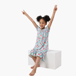 Camisón de Verano para Niñas, Transpirable, de Algodón de Bambú, Suave, para Dormir, con Certificación OEKO-TEX - Product Image 1