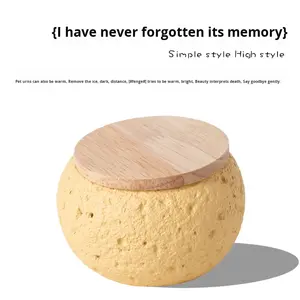 قطرة دمعة خيزران حديثة رماد من أجل القطط والكلاب-جرة شمعة تذكارية محكمة الغلق مقاومة للماء صديقة للبيئة - Product Image 4