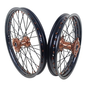 Jeu de roues à rayons en alliage anodisé CNC KYZ 21/19 pouces, moyeu Supermoto pour <span class=keywords><strong>KTM</strong></span> EXC SXF XC XCW SX 125-530cc Enduro MX Racing Pro Kit - Product Image 6