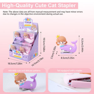 Engrapadora de la Princesa Sirena Mágica (N.º 10) - Linda <span class=keywords><strong>Chica</strong></span> Montando en una Ballena/Delfín, Papelería Kawaii para Oficina/Escuela, Regalo para Niños, Marca Miax 500 - Product Image 3