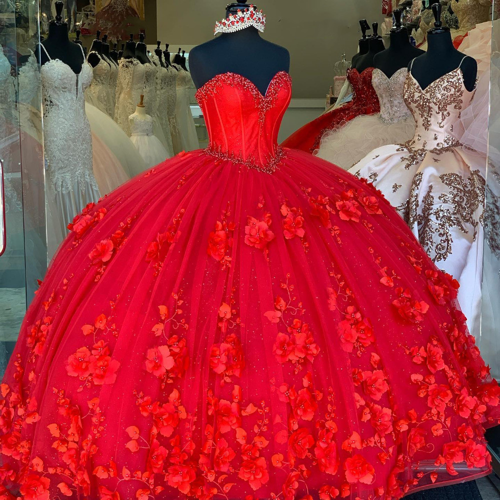 QD1550 Red Quinceanera Dresses - Custom Made Ball Gowns QD1550 Red Quinceanera Dresses - Custom Made Ball Gowns