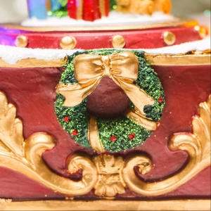 Vật liệu nhựa bền giáng sinh dẫn ánh sáng Rocking Horse với di chuyển <span class=keywords><strong>Xmas</strong></span> cây - Product Image 3