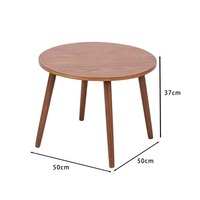 Table à manger ronde en noyer massif moderne DISHI, petite table de réunion, table en bois pour la maison ou le restaurant