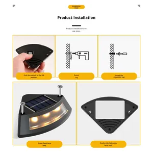 Lampe LED solaire d'extérieur pour marches de <span class=keywords><strong>jardin</strong></span>, étanche, pour cour, décoration d'ambiance, éclairage de chemin - Vente chaude usine - Product Image 2