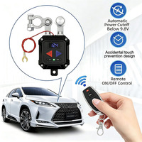 Interruptor de Desconexión de Batería de Coche de 12V con Control Remoto, Interruptor de Corte Automático con Monitor de Detección de Batería
