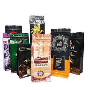 Sacs d'emballage en plastique écologiques à fond plat, à huit soudures latérales, avec fenêtre, pour poudre de protéines, grains de café, fruits et céréales - Product Image 2