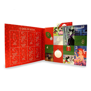 Wholesale Cheap <strong>Cardboard</strong> Christmas <strong>Advent</strong> <strong>Calendar</strong> Packaging <strong>Box</strong> 12 Days of Sock <strong>Advent</strong> <strong>Calendar</strong> with Hanging Hook
