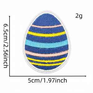 New Iron on Embroidery Cute <b>Easter</b> Egg Patch for Clothes <b>Bag</b> Decoration - Product Image 3