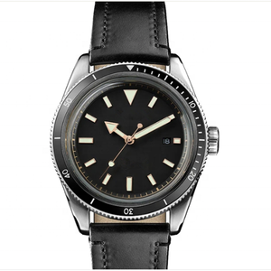Reloj Automático <span class=keywords><strong>de</strong></span> acero inoxidable para hombre, pulsera mecánica <span class=keywords><strong>de</strong></span> buceo con cuerda automática, marca <span class=keywords><strong>de</strong></span> cuero - Product Image 1