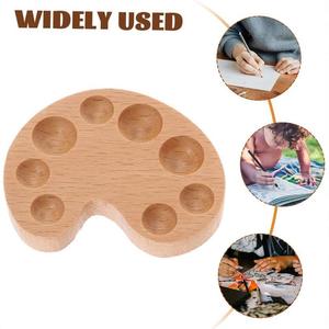 <span class=keywords><strong>Palette</strong></span> d'aquarelle et de <span class=keywords><strong>peinture</strong></span> à l'huile en bois gravé écologique transfrontalier Mini plateau de <span class=keywords><strong>peinture</strong></span> ovale - Product Image 5