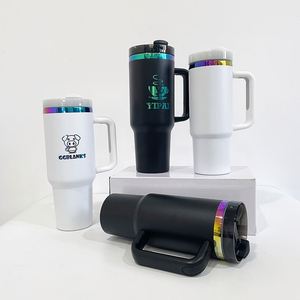 Vaso de Acero Inoxidable de 40 oz con Recubrimiento en Polvo, Vaso de 30 oz con Recubrimiento Arcoíris, Personalizado con Grabado Láser, Taza de Café - Product Image 2