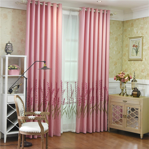 Stile nordico Rosa Pianta Fiori Camera <span class=keywords><strong>Da</strong></span> Letto Casa di Protezione Del <span class=keywords><strong>Sole</strong></span> Ganci Lavabile Ricamato <span class=keywords><strong>Tessuto</strong></span> Della Tenda// - Product Image 2