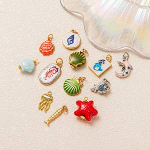 YML y nuevo modelo de mano de la serie Ocean, colgante de sirena, estrella de mar, langosta, medusas y peces, collares y accesorios - Product Image 3