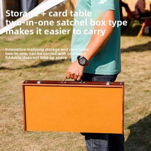 Di động gấp Mạt chược bảng gỗ cắm trại ngoài trời trò chơi thiết lập tùy chỉnh Dã Ngoại 4 nhựa hiện đại bi nhẹ vuông một nhôm - Product Image 2