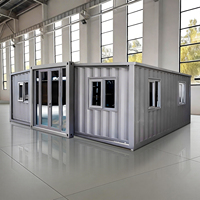 Evermore Maison préfabriquée pliable de 20 pieds, 4 chambres, respirante, au design fermier, pour bureau, serre ou entrepôt, sur roues