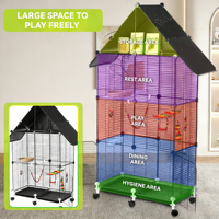 Cage à oiseaux de qualité supérieure, facile à assembler, grande structure métallique pour plusieurs oiseaux, utilisation en jardin, volière extérieure