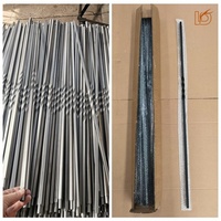 LD Metal Top Fashion Elegant Black Single Twist 1/2 "* 44" Broches métalliques creuses carrées pour la décoration intérieure
