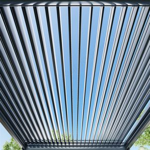 Pergola bioclimatique motorisée Weleadalu avec cadre en aluminium thermolaqué, résistante au vent, tailles personnalisées pour fenêtres et balcons - Product Image 3