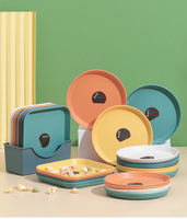 Assiette en plastique pour bonbons, vaisselle japonaise, assiette de fruits ronde en cristal pp